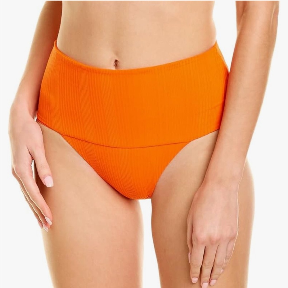 L*Space Desi Bikini Bottom Poppy Ribbed High Waist S